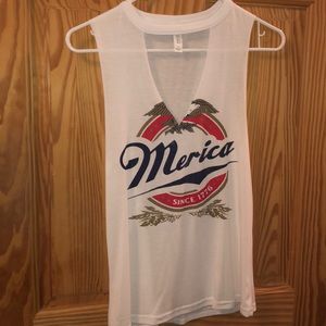 Deep V Merica muscle tank